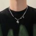 Titanium Steel Black Star Hip-Hop Street Necklace Men's Niche Design High-End Clavicle Chain_voghion.com