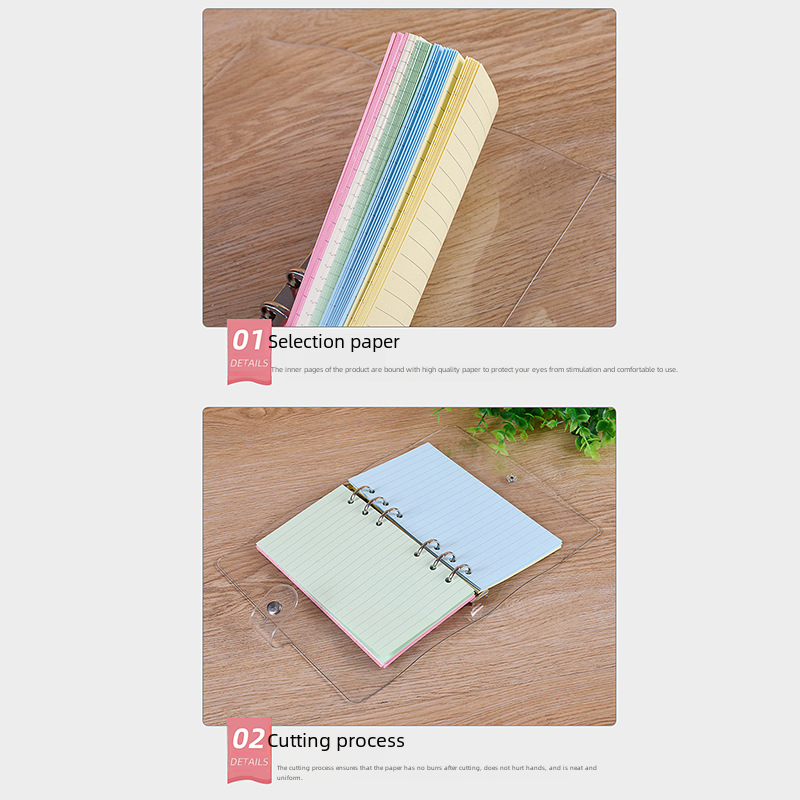 notatnik a5 z luźnymi kartkami na rdzeń Książka ręczna Kolorowy papier z luźnymi kartkami Nieprawidłowy tytuł Wewnętrzny rdzeń książki Wymienny rdzeń zamienny Strona wewnętrzna notatnika_voghion.com
