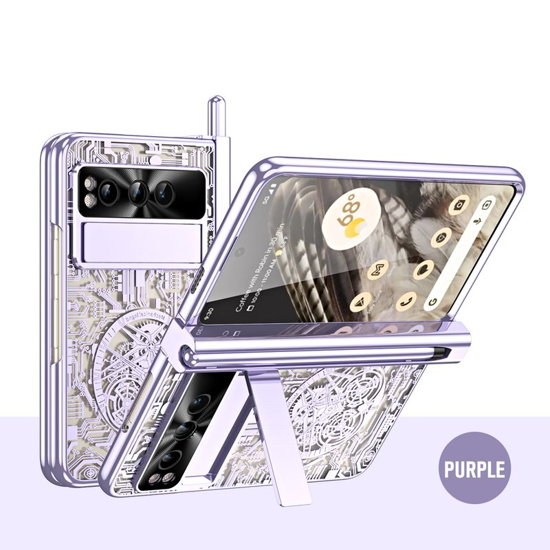 For Google Pixel Fold Luxury Thin Transparent Anti Drop Phone Case Cover_voghion.com