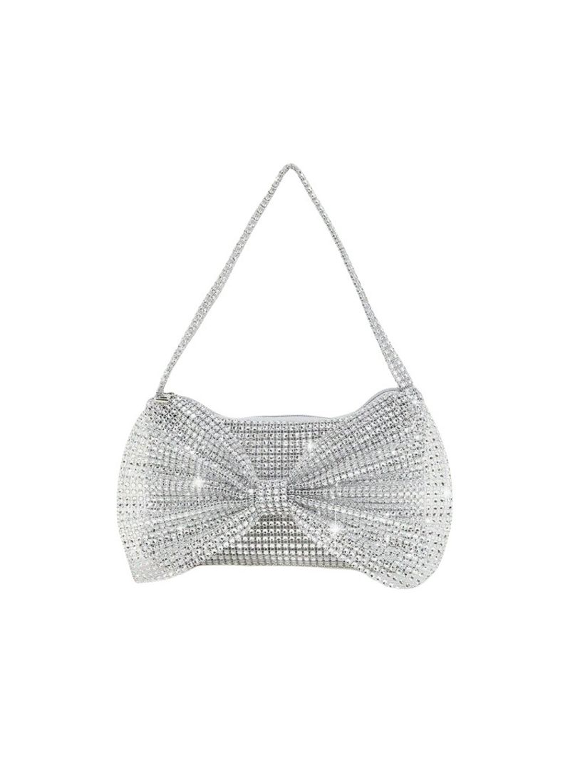 Women's Bags Bow Crystal Ladies Diamond Evening Bag Full Diamond Dinner Bag Cheongsam Versatile Chain Shoulder Underarm Bag_voghion.com