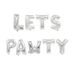 Set ballonnen voor een huisdierfeestje – "LET'S PAWTY" metalen letterballonnen voor verjaardagsdecoratie van hond en kat – 16 inch aluminiumfolie ballonnen_voghion.com