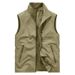 Men's Clothing Mesh Vest For Work, Volunteer, Fishing - Lightweight Breathable Outdoor Vest With Multiple Pockets - Black, Khaki, Army Green_voghion.com