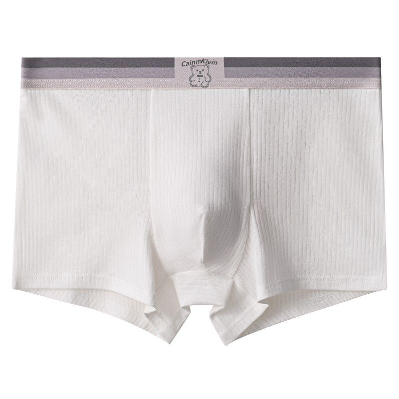 Men's Underwear Pure Cotton Striped Bear Fresh Underwear Boys Comfortable Breathable Boxer Briefs_voghion.com