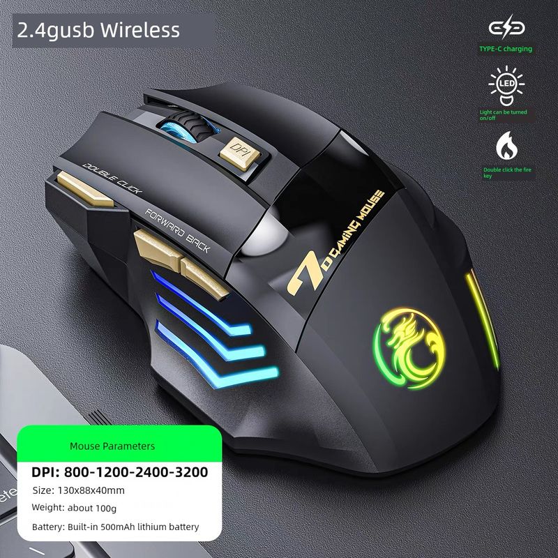 Tarantula Large-Hand E-Sports Bluetooth Dual-Mode Wireless Mouse_voghion.com
