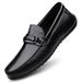 Summer British Style Men's Business Leather Trendy Slip-On Driving Shoes 2025 Korean Version Casual Loafers_voghion.com