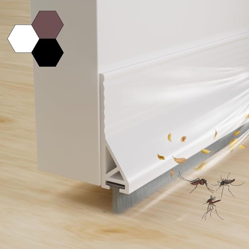 Türunterer Dichtungsstreifen, einzelner oberer Streifen, kein Kleber, geräuschlose Türnaht, Schalldämmung, Isolierung, insektensichere Abdichtung, Schlafzimmer, Windschutzscheibe, Schall_voghion.com