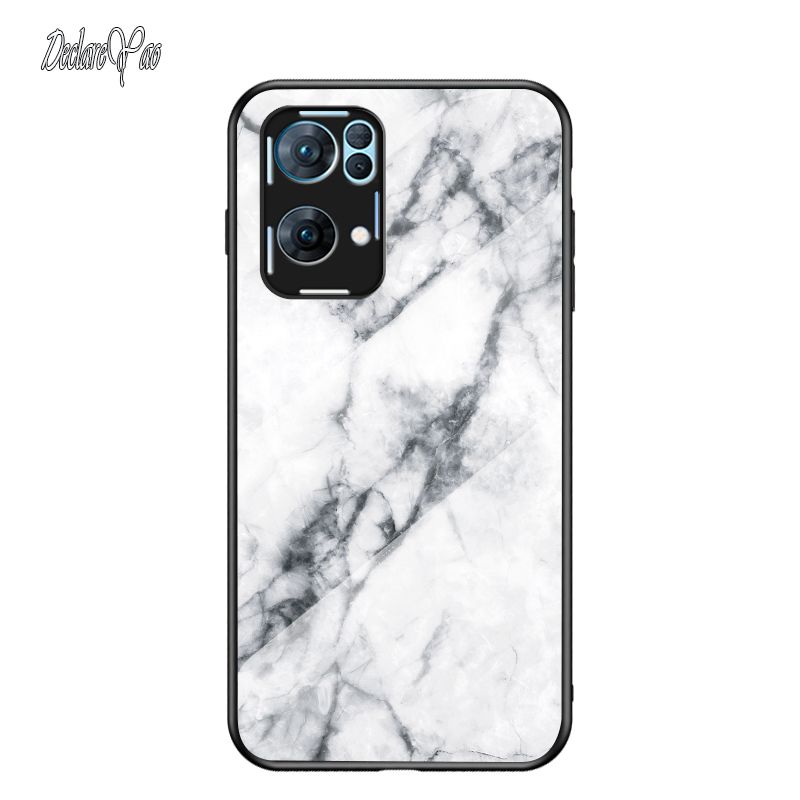 Custodia Reo8 DECLAREYAO in vetro temperato rigido per OPPO Renoa 7 6 5 4 3 Pro Plus Ace2 4Z 5Z 6Z 7Z, custodia in silicone UL_voghion.com