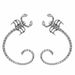 Boucles d'oreilles à clip en forme de scorpion, style gothique, punk, hip-hop, créatif, design de simulation, style scorpion, à bordure croisée_voghion.com