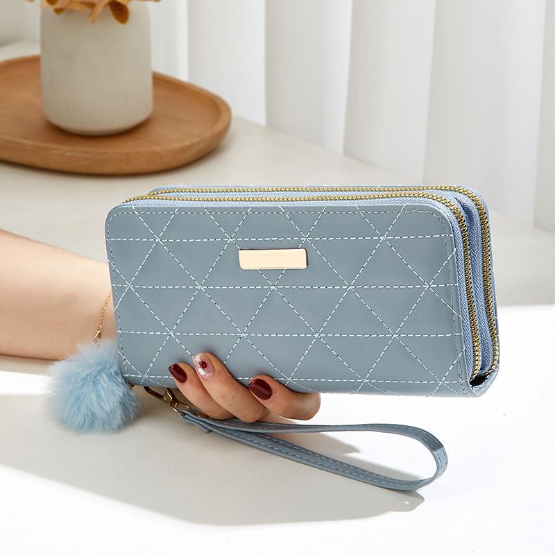 Portafoglio di lusso da donna con diamanti - Pochette lunga glitterata con 10 tasche per carte (pelle vegana, disponibile B2B)_voghion.com