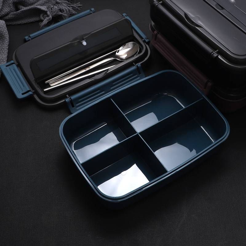 PP lunch box with compartments, no odor, portable lunch box, microwave safe, student and office worker lunch box with lid_voghion.com