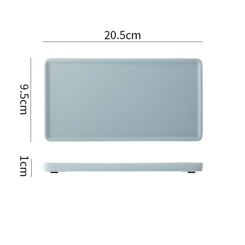 Ceramic Tray Jewelry Tray Rectangular Tray Mouthwash Cup Tray Bathroom Toilet Storage Tray Cake Tray Sushi Tray_voghion.com