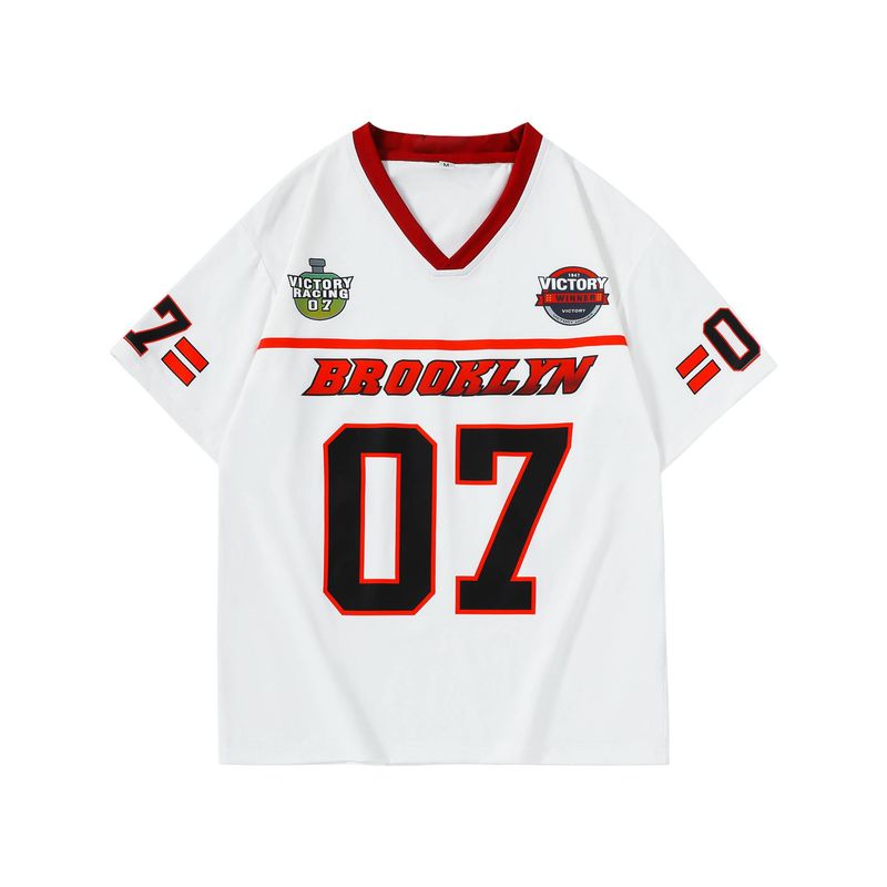 Fashion Trend Men's Jersey Short-sleeved T-shirt, Comfortable And Breathable, Free And Flamboyant, Trendy Vitality, Large Letter Printing,_voghion.com