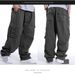 Herren-Cargohose in Übergröße, weites Bein, lockere Passform, Hip-Hop-Streetwear, Arbeitshose mit mehreren Taschen aus Baumwolle_voghion.com