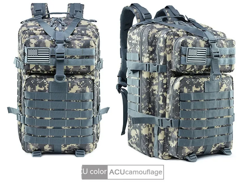 Męska torba wojskowa o dużej pojemności Off Road Camping piesze wycieczki sportowy plecak taktyczny Camo Outdoor_voghion.com