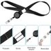 PU ID Card Holder Retractable Buckle Brand Access Control Card Holder With Lanyard Easy Pull Buckle Work Badge_voghion.com