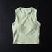 001 Women's Yoga Sleeveless Sports Vest Outerwear Versatile Tight Fitness Short Sleeve With Chest Pad Running Top Wholesale_voghion.com