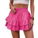 Damenbekleidung Mode Shorts mit weitem Bein Drapieren Vielseitige Freizeitrockhose_voghion.com