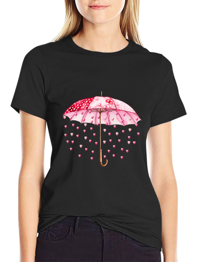 Spring and summer European and American women's new ladies casual fashion loose tops printed women's T-shirts_voghion.com