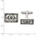 1928 Silver-tone Black Crystal Rectangle Cuff Links_voghion.com