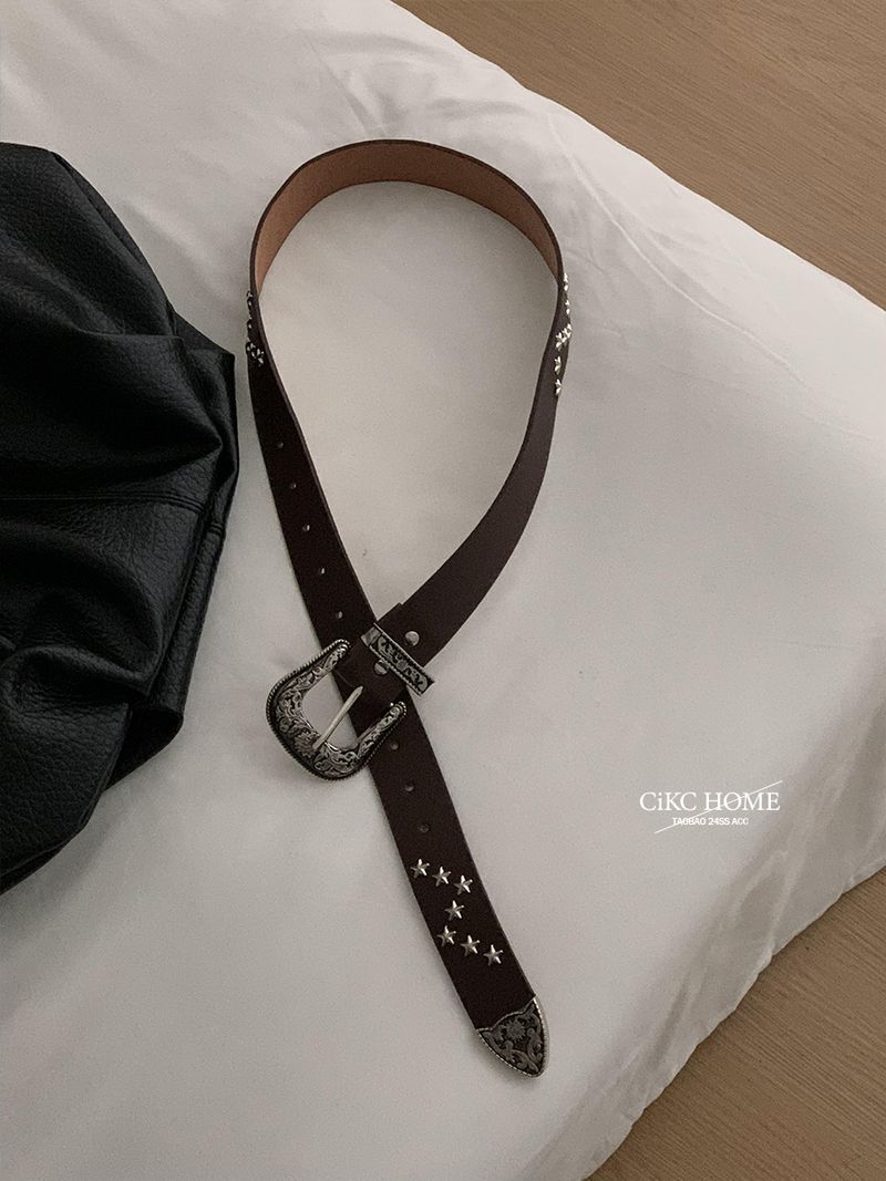 Cikc Retro Rivet Women's Fancy Pants Belt_voghion.com
