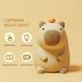 Cute Cartoon Capybara Silicone Night Light USB Rechargeable Timing Dimming Sleep Night Lamp for Children's Room Decor_voghion.com