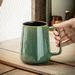 Kiln-Fired Glaze Ceramic Mug - Large Capacity Nordic Retro Coffee Cup (450ml Stoneware Tumbler)_voghion.com
