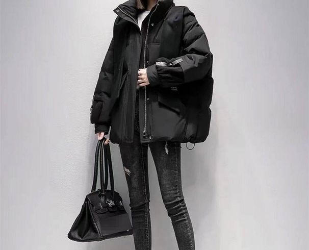 Gesteppte Pufferjacke für Damen – Leichter Wintermantel mit abnehmbarer Kapuze für kleine bis große Größen_voghion.com