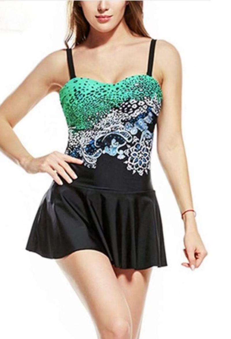 Dameskleding Eendelig badpak Lange mouwen en lange broek Kleur bijpassende Conservatieve zonnebrandcrème Duiken Surfpak Wetsuit, surfpak_voghion.com