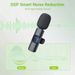 Mini microphone cravate sans fil pour iPhone, Samsung Type C, enregistrement vlog_voghion.com