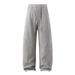 Unisex-Sweatpants für Pendler – Fleecegefütterte Hose mit strukturiertem Seitenschlitz am Saum (Dunkelgrau/Schwarz/Gelb meliert, M-XXL)_voghion.com