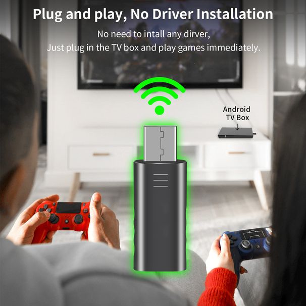 Adattatore wireless BT 5.3 Type-C OTG Adattatore ricevitore USB compatibile con Bluetooth per controller PS4/PS5 per giochi per computer_voghion.com