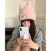 Wool Blend Cute Cat Warm Knitted Hat For Women, Autumn And Winter, Face Slimming, Ear Protection, Versatile Beanie_voghion.com