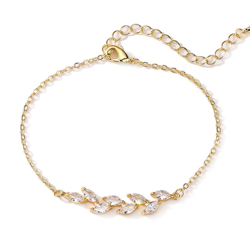 Fashion small fresh willow branch bracelet exquisite temperament micro inlaid horse eye zircon hand jewelry_voghion.com