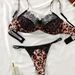 Damen Dessous Sexy Leopardenmuster Ultradünnes Spitzen-BH-Set Bequeme Versuchungsunterwäsche_voghion.com