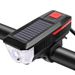 Cross Border Bicycle Solar Headlight Horn Light Night Riding USB Charging Headlight Bicycle Strong Light Flashlight Equipment_voghion.com