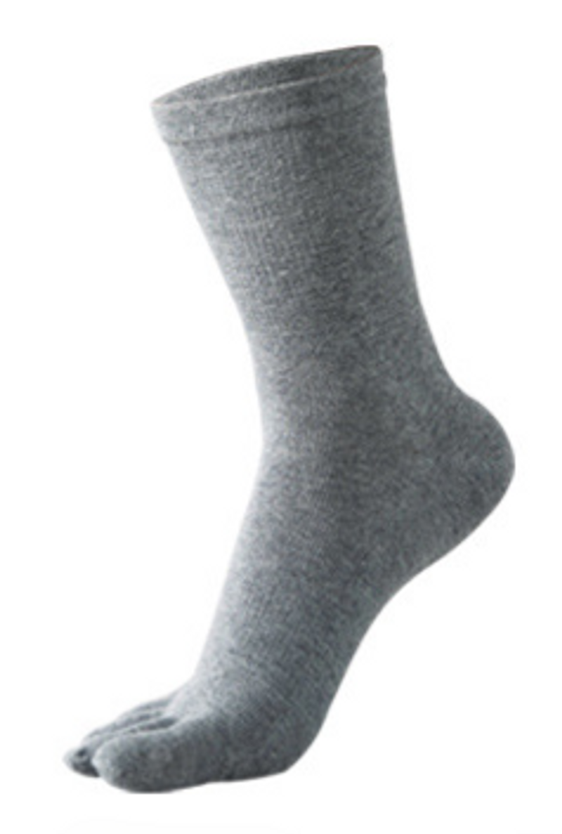 Men's Toe Socks – Breathable Cotton Split-Toe Crew For Workout & Daily Wear (5 Colors, Mid/Long Cuff, Double-Stitched)​_voghion.com