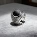 1 Piece Vintage Distressed Silver Ring With Engraved Geometric Patterns, Unisex Niche Accessory, Gift For Friends Family, Daily Festival Wear_voghion.com