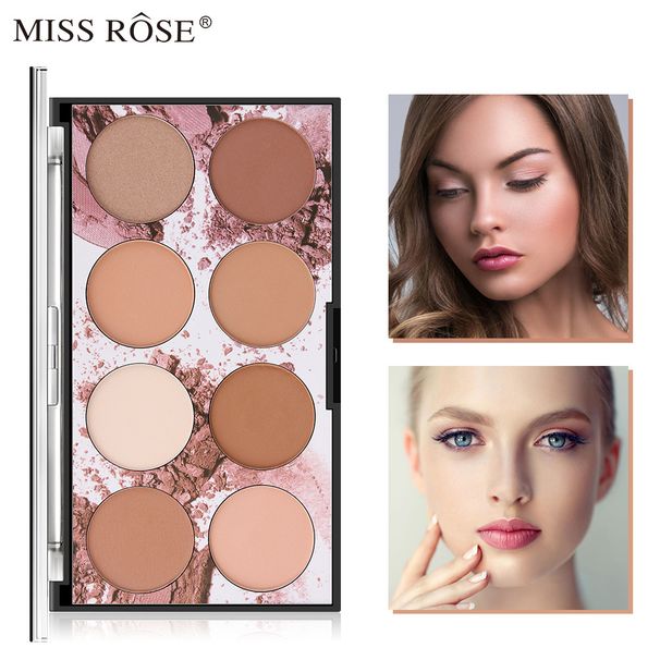 MISS ROSE Makeup 8 Colors Long Lasting Makeup Oil Control Makeup Powder Waterproof Contour Concealer Powder_voghion.com
