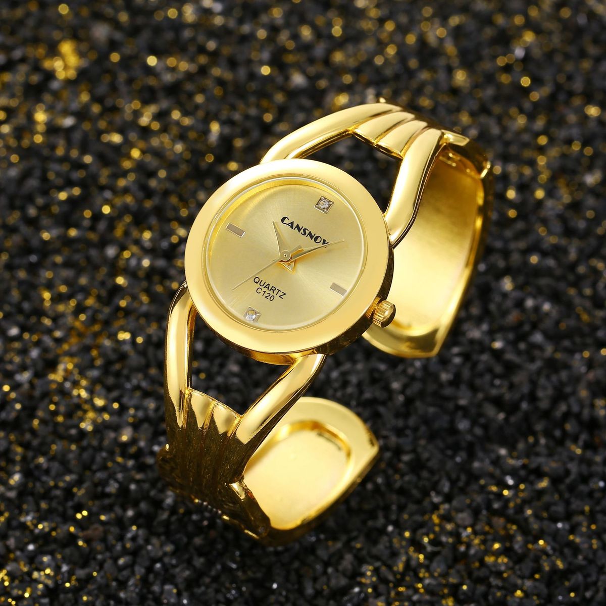 2025 New Round Bracelet Women's Bracelet-Style Quartz Watch Chic Bangle Design With Precision Timekeeping_voghion.com