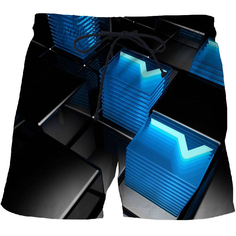 Letní plážové kalhoty Pánské Quick Dry Surf Pants Kalhoty pro volný čas Pár šortky 3D plážové kalhoty Plavecké šortky_voghion.com