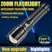 Magnetic Attraction Digital Display P50 Telescopic Zoom High-power Strong Light Flashlight 117_voghion.com
