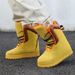 Yellow Suede Thermal High-Top Boots Versatile Snow Boots Men's Fall/Winter 2025 New_voghion.com