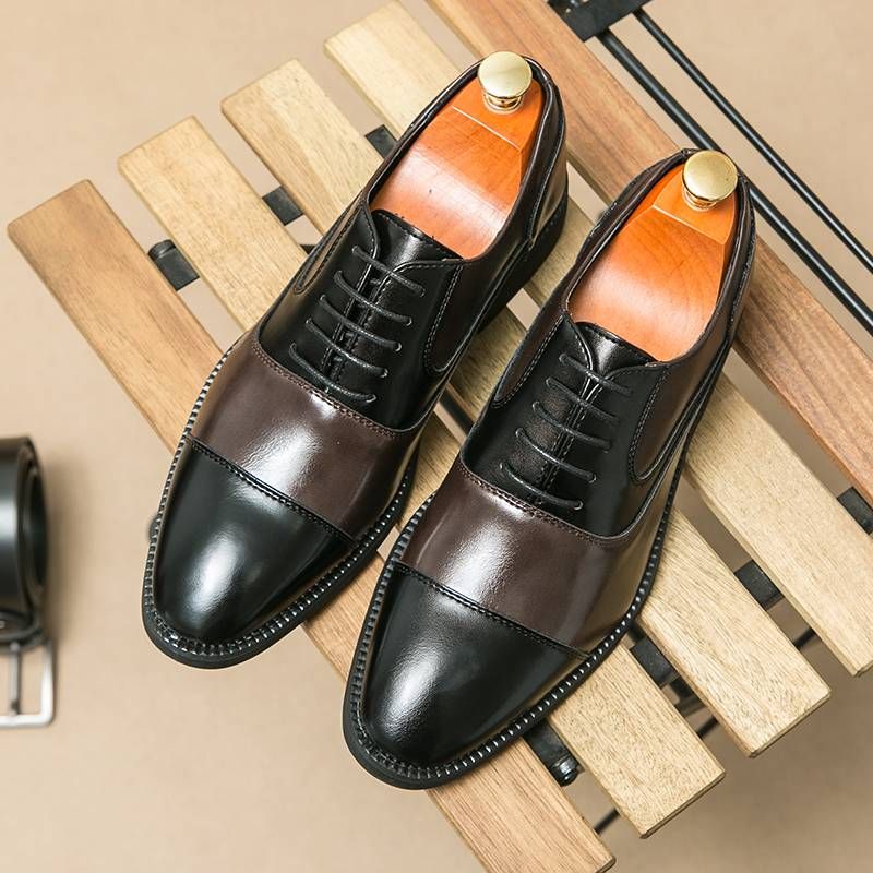 Zapatos formales de cuero para negocios informales británicos, zapatos para hombre, zapatos individuales con aumento, zapatos casuales, zapatos de traje_voghion.com