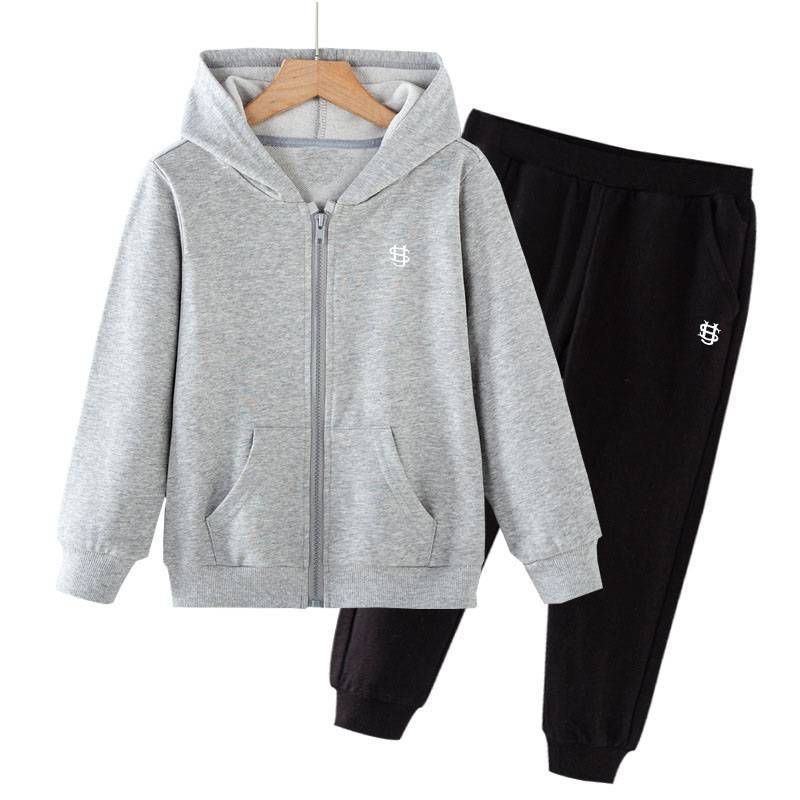 Kinder-Set aus Kapuzenjacke und Hose mit US-Aufdruck – Unisex-Freizeitoutfit für Jungen und Mädchen, zweiteiliges Set für Frühling/Herbst_voghion.com