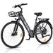 VARUN C7008 Electric Bicycle With Front Basket 28Inch Urban Commuter With 36V 10Ah Battery_voghion.com
