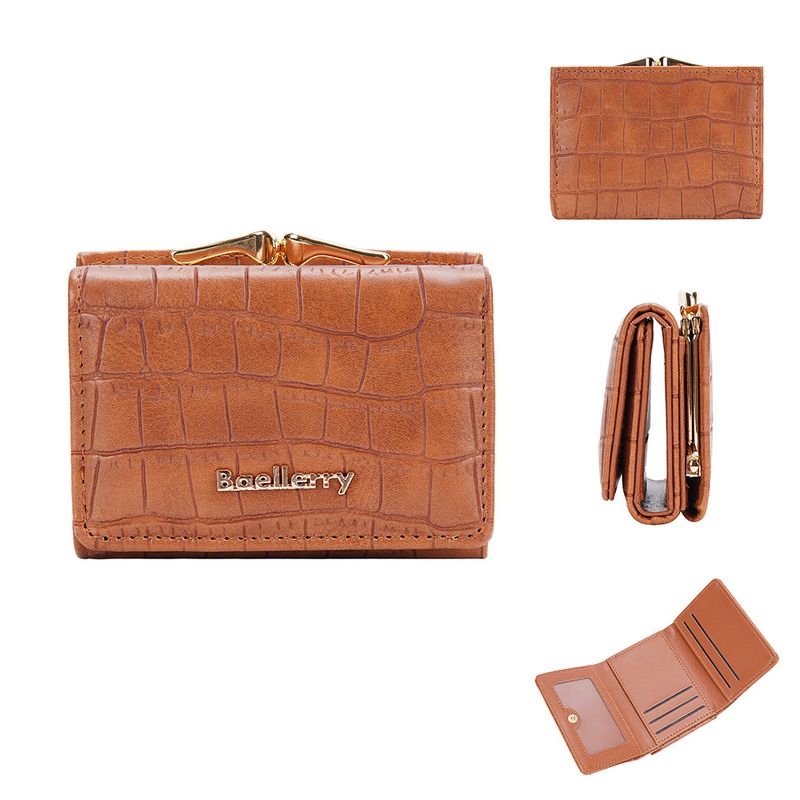 New women's short wallet Baellerry Korean stone pattern three-fold coin purse fashion card holder female_voghion.com