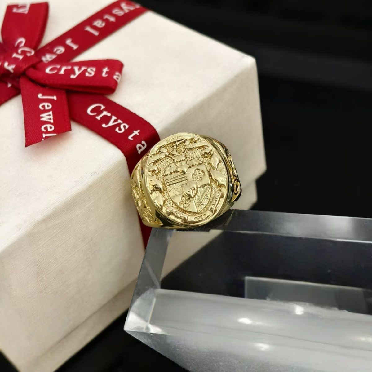 New Carved Godfather Totem Emblem Ring, Men's Personalized Color Jewelry, High Grade Ring_voghion.com