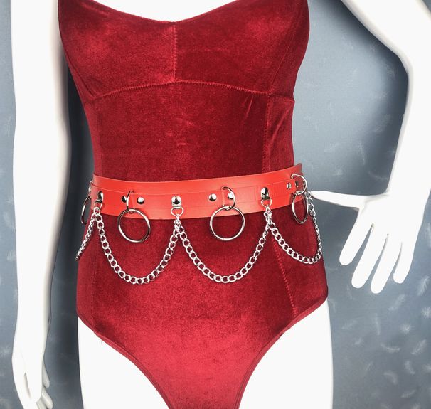 Cintura con catena in stile gotico hip-hop dark punk_voghion.com