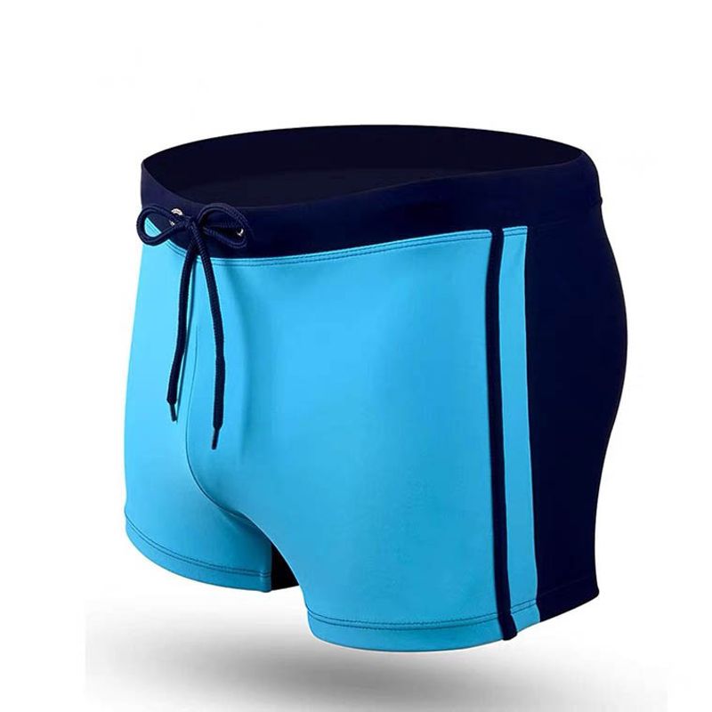 Roupas masculinas Novos calções de banho masculinos confortáveis respiráveis esportivos de nylon boxer simples calções de banho elegantes com cadarço_voghion.com