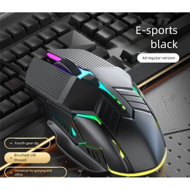 Wired Silent Gaming Mouse Luminous Breathing Light Computer Office E-sports Desktop Notebook_voghion.com